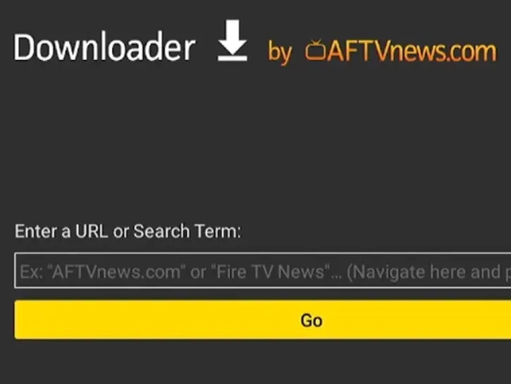 Baixar Apps 5 Passo 2: abrir o campo de endereço no Downloader