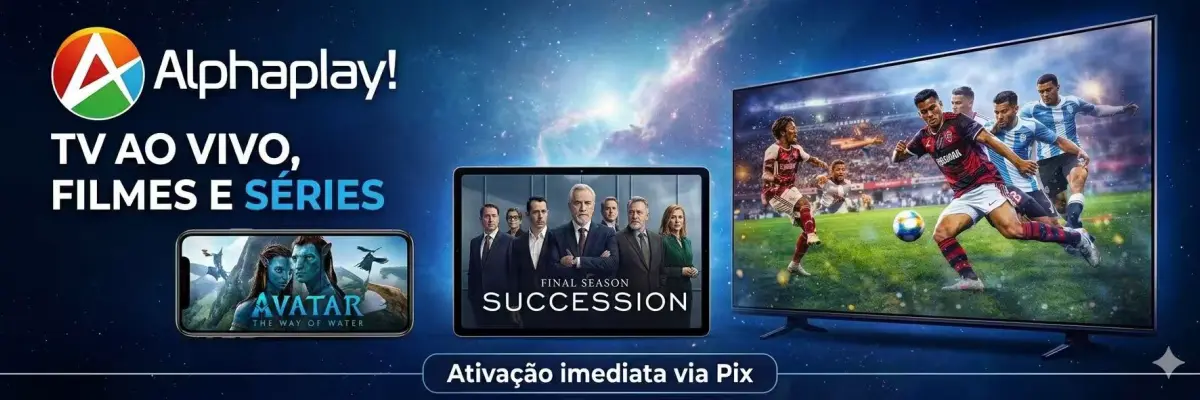 AlphaPlay 2 Recarga AlphaPlay Brasil via Pix para Smart TV com filmes e canais ao vivo