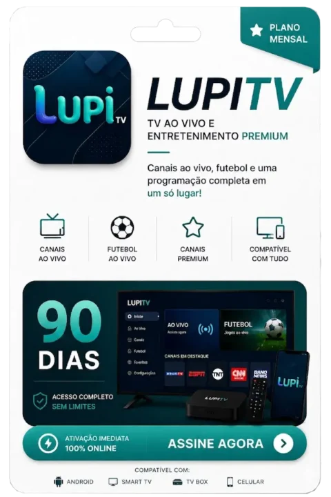 LupiTV 4 Recarga LupiTV 90 dias plano trimestral